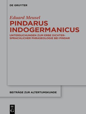 cover image of Pindarus Indogermanicus